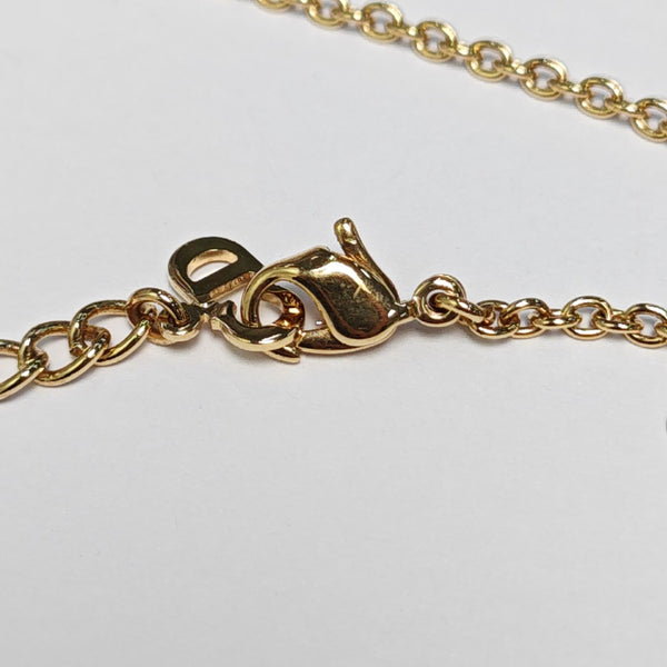 Authenticated pre-owned CD Swing Gold Tone Metal Gold Necklace - Necklace at Looply