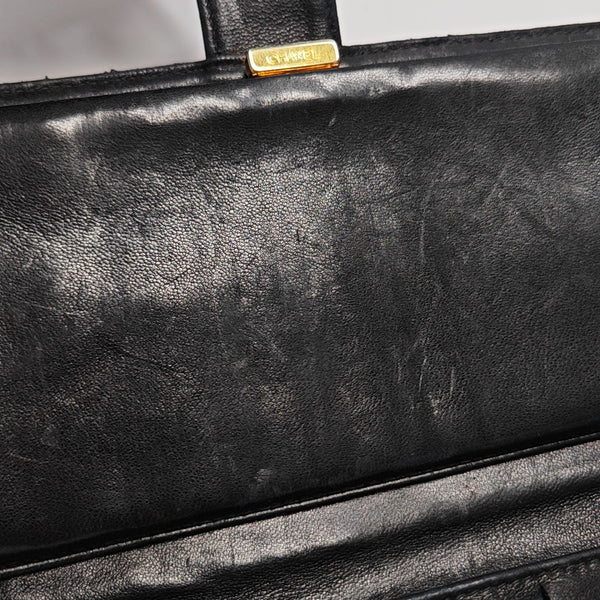 Grained Calfskin Wallet Black