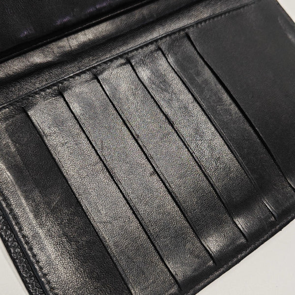 Grained Calfskin Wallet Black
