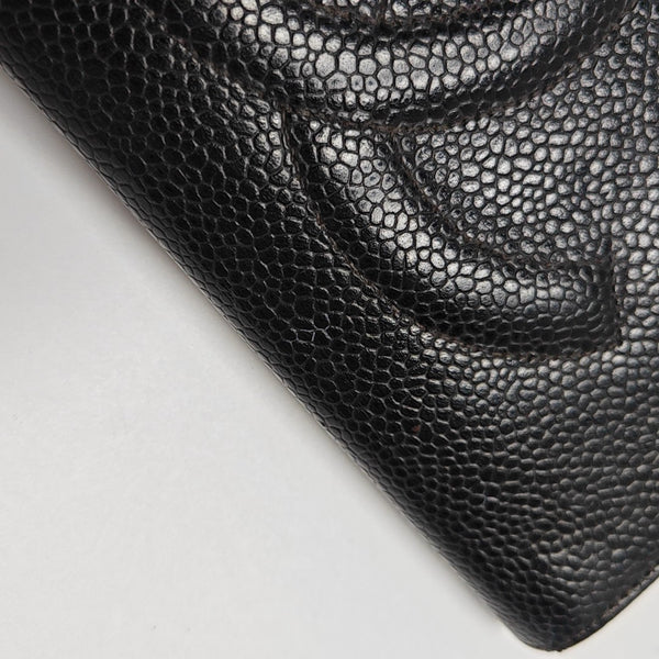 Grained Calfskin Wallet Black