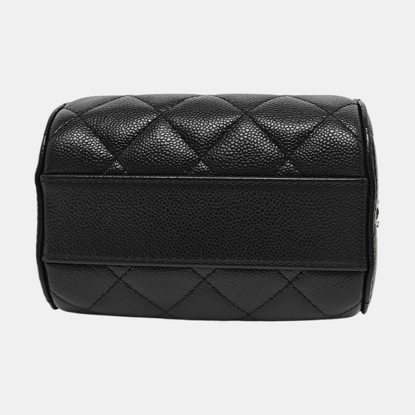 Quilted Grained Calfskin Black