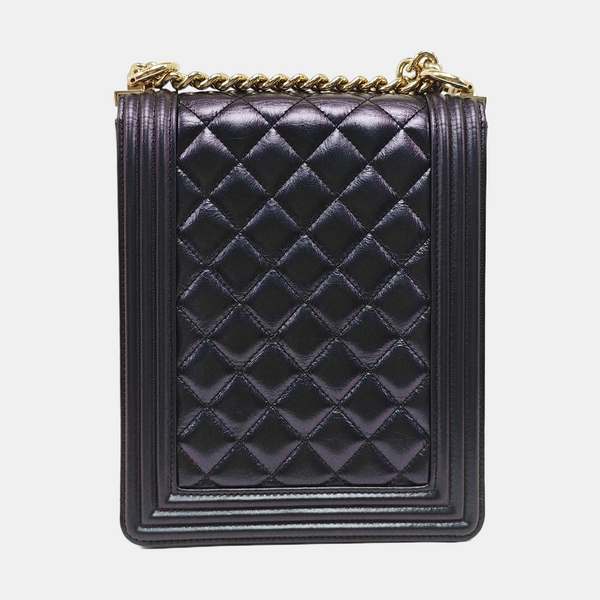 Authenticated pre-owned Boy Chanel Quilted Calfskin Black - Shoulder Bag at Looply
