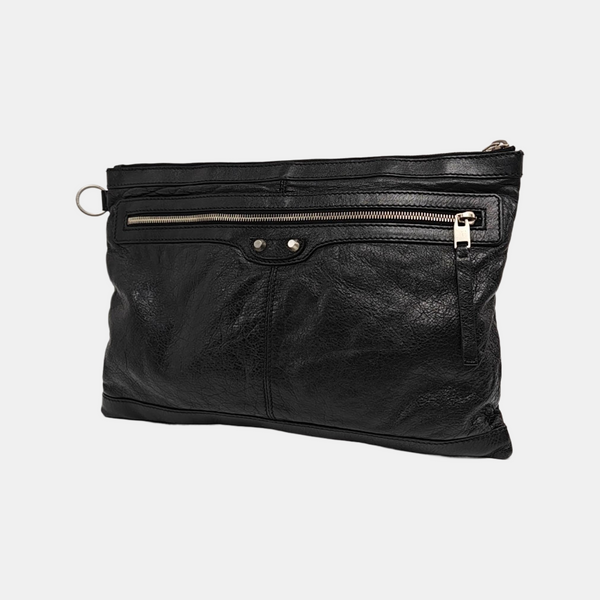 Authenticated pre-owned Classic City Medium Lambskin Black - Clutch at Looply