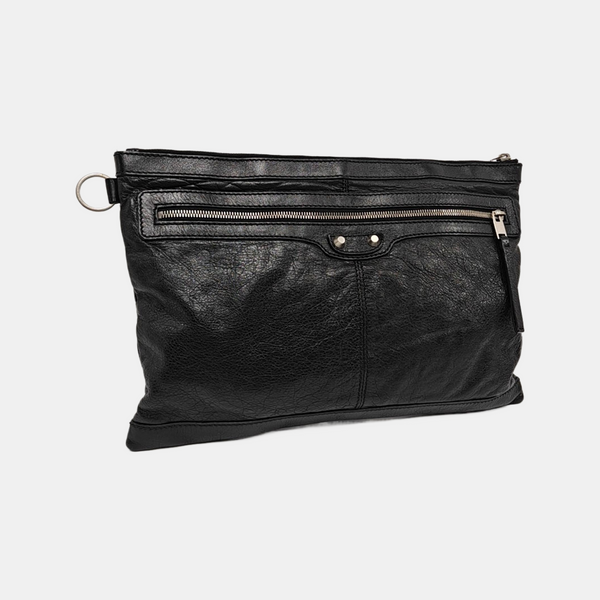 Authenticated pre-owned Classic City Medium Lambskin Black - Clutch at Looply