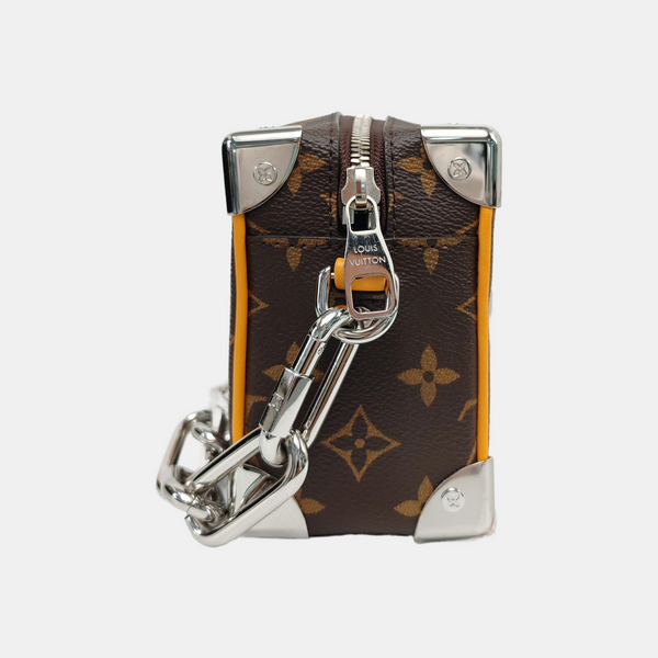 SOFT TRUNK Mini Monogram Coated Canvas Brown