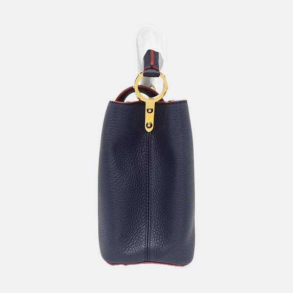Authenticated pre-owned Capucines MM Calfskin Blue - Shoulder Bag at Looply