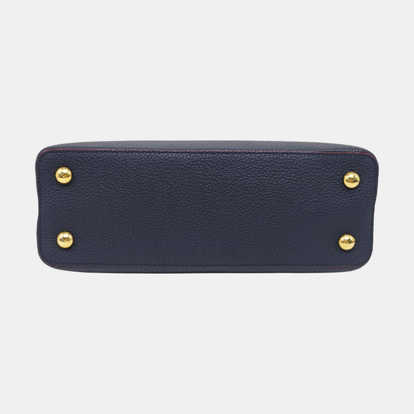 Authenticated pre-owned Capucines MM Calfskin Blue - Shoulder Bag at Looply