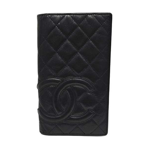 Authenticated pre-owned Cambon Quilted Calfskin Black Wallet - Wallet at Looply