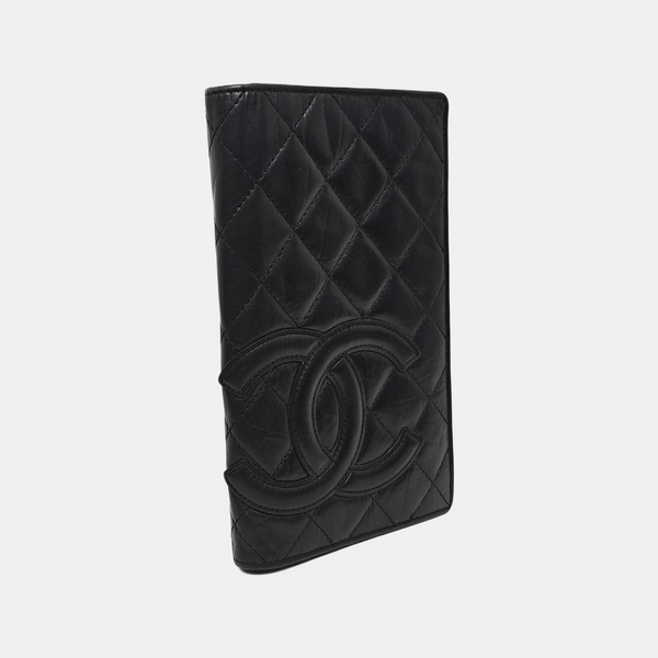 Authenticated pre-owned Cambon Quilted Calfskin Black Wallet - Wallet at Looply