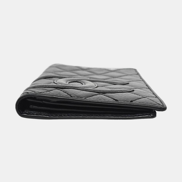 Authenticated pre-owned Cambon Quilted Calfskin Black Wallet - Wallet at Looply