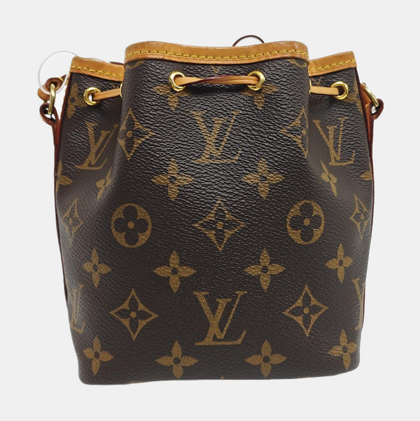 Authenticated pre-owned Néonoé Nano Monogram Coated Canvas Brown - Shoulder Bag at Looply