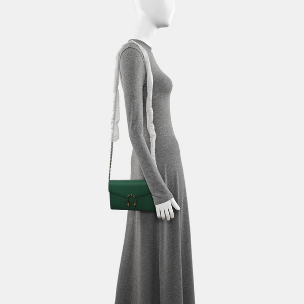 Authenticated pre-owned Dionysus Super Mini Calfskin Green - Shoulder Bag at Looply