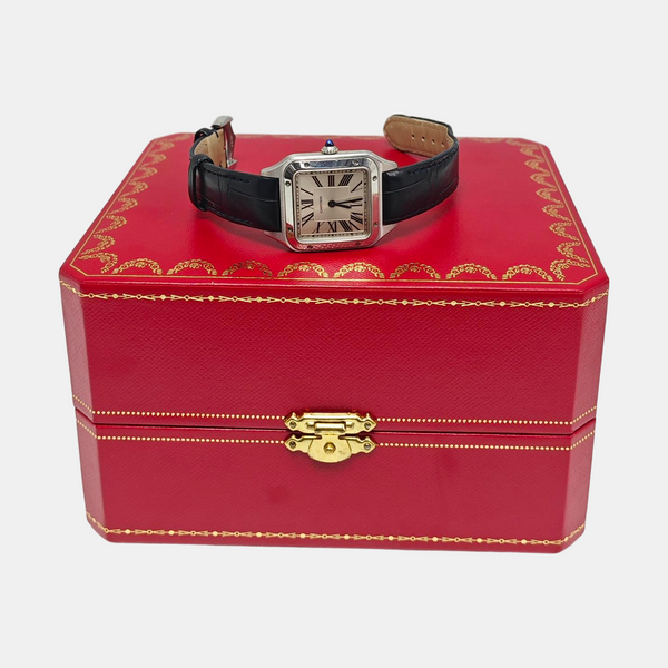 Santos-Dumont 27.5mm Silver Quartz Watch