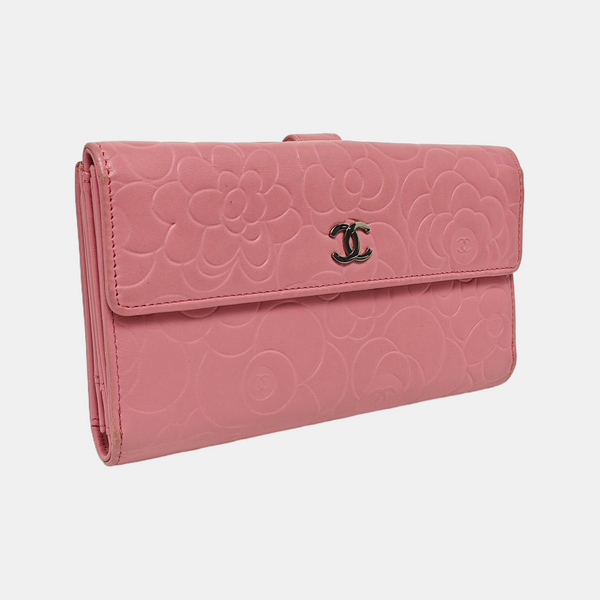 Quilted Lambskin Wallet Pink