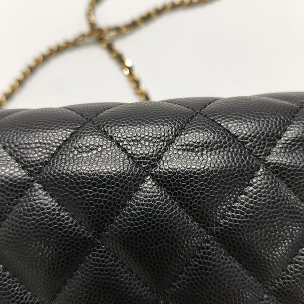 Quilted Grained Calfskin Black