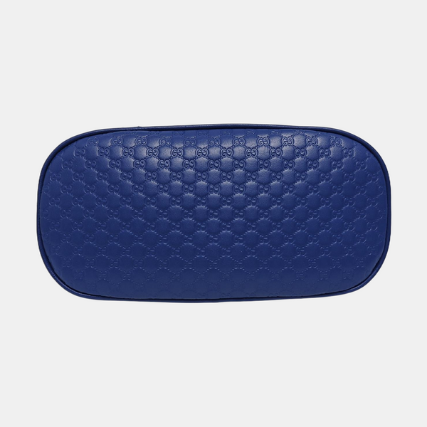 Authenticated pre-owned Microguccissima Monogram Calfskin Blue - Shoulder Bag at Looply