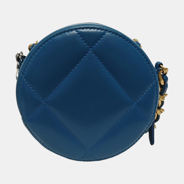 Authenticated pre-owned Chanel 19 Quilted Lambskin Blue - Shoulder Bag at Looply