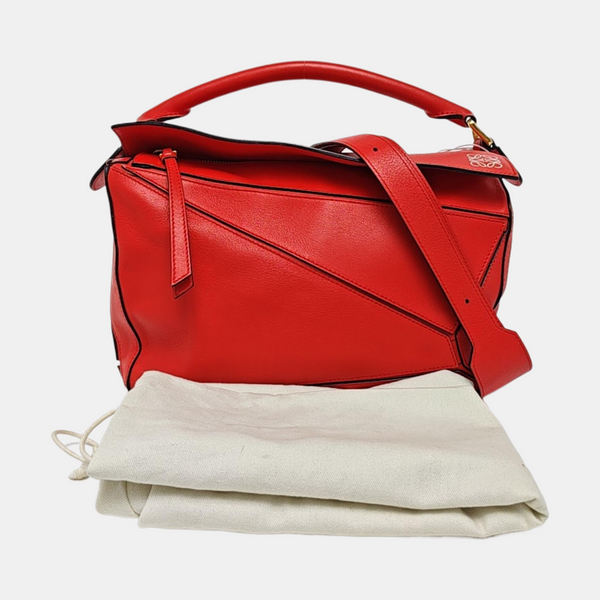 Authenticated pre-owned Puzzle Small Calfskin Red - Shoulder Bag at Looply