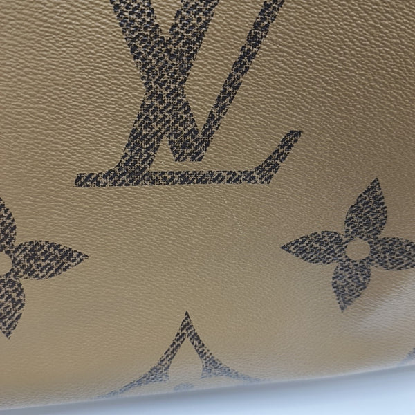 Authenticated pre-owned Onthego GM Monogram Coated Canvas Brown - Top Handle Bag at Looply