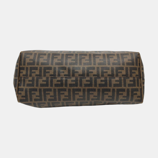 Coated Canvas Tote Bag Brown