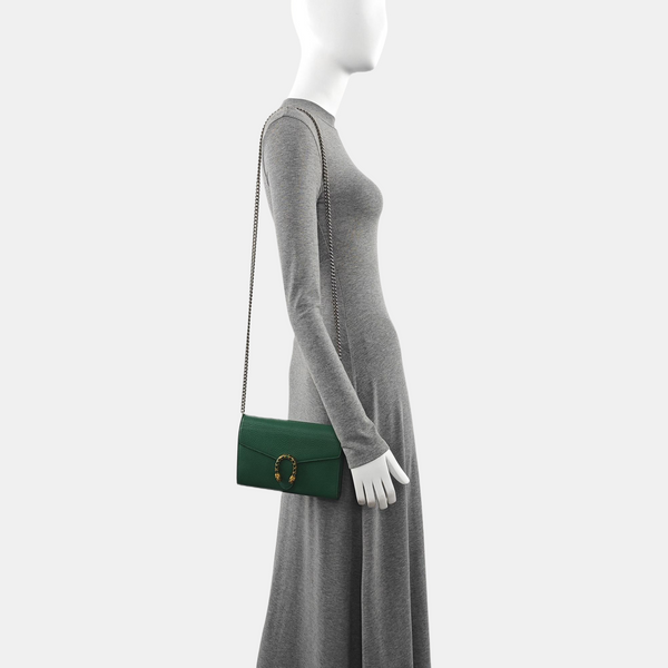Authenticated pre-owned Dionysus Super Mini Calfskin Green - Crossbody Bag at Looply