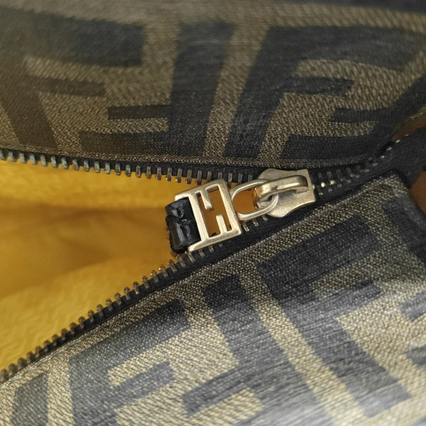 Coated Canvas Tote Bag Brown