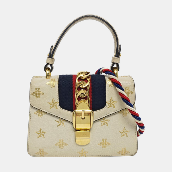 Authenticated pre-owned Sylvie Small Calfskin White - Shoulder Bag at Looply
