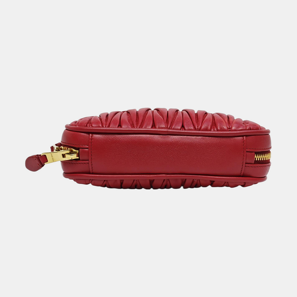 Arcadie Matelassé Small Quilted Lambskin Red