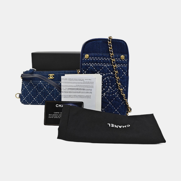 Quilted Denim Blue