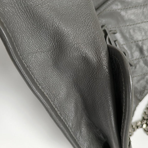 NIKI Medium Chevron Calfskin Gray