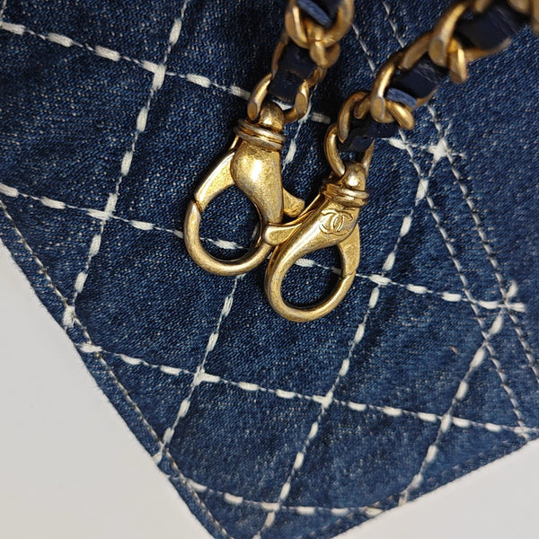 Quilted Denim Blue