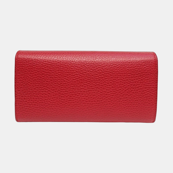 Authenticated pre-owned GG Marmont Calfskin Red Wallet - Wallet at Looply