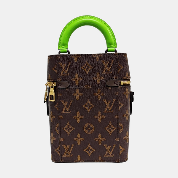 VERTICAL BOX TRUNK Monogram Coated Canvas Brown