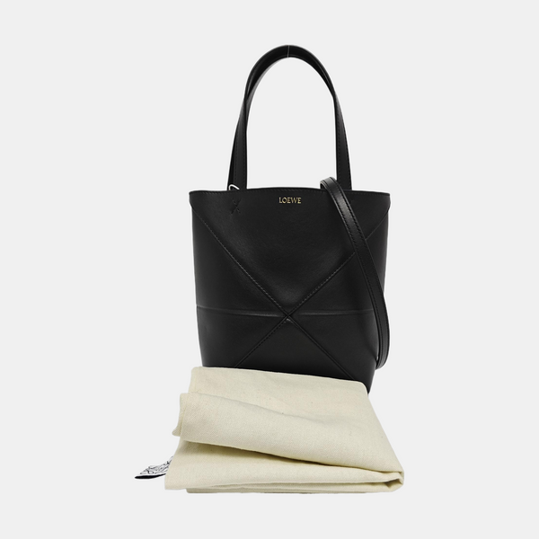 Authenticated pre-owned Puzzle Fold Mini Calfskin Black - Shoulder Bag at Looply