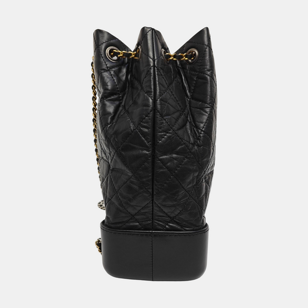 GABRIELLE Large Quilted Calfskin Black