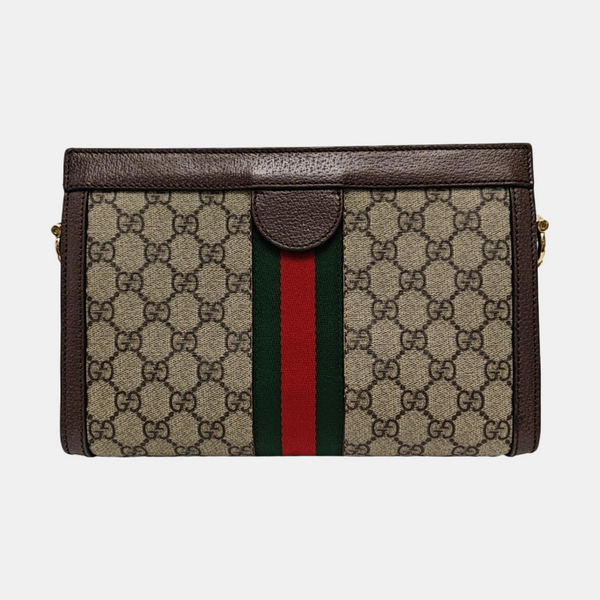Authenticated pre-owned Ophidia Small Monogram Coated Canvas Beige - Crossbody Bag at Looply