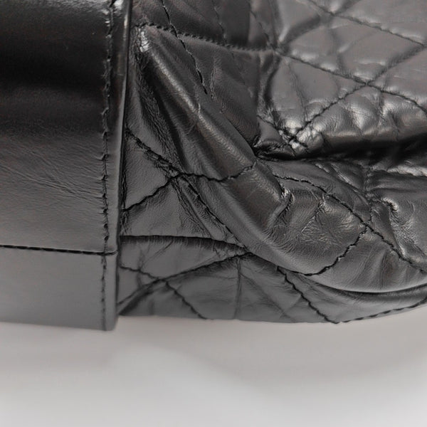 GABRIELLE Large Quilted Calfskin Black