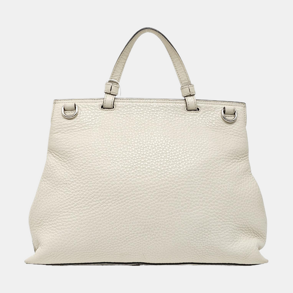 Authenticated pre-owned Bamboo 1947 Calfskin White - Shoulder Bag at Looply