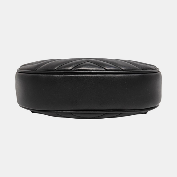 Authenticated pre-owned GG Marmont Calfskin Black - Belt Bag at Looply