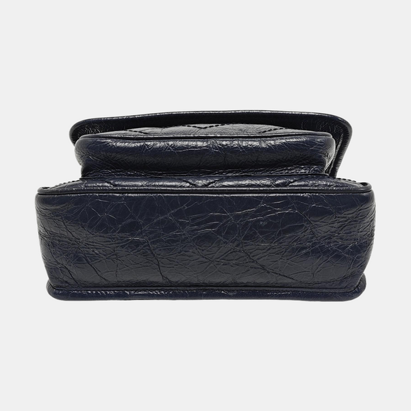 NIKI Small Chevron Calfskin Blue
