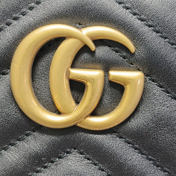 Authenticated pre-owned GG Marmont Calfskin Black - Belt Bag at Looply