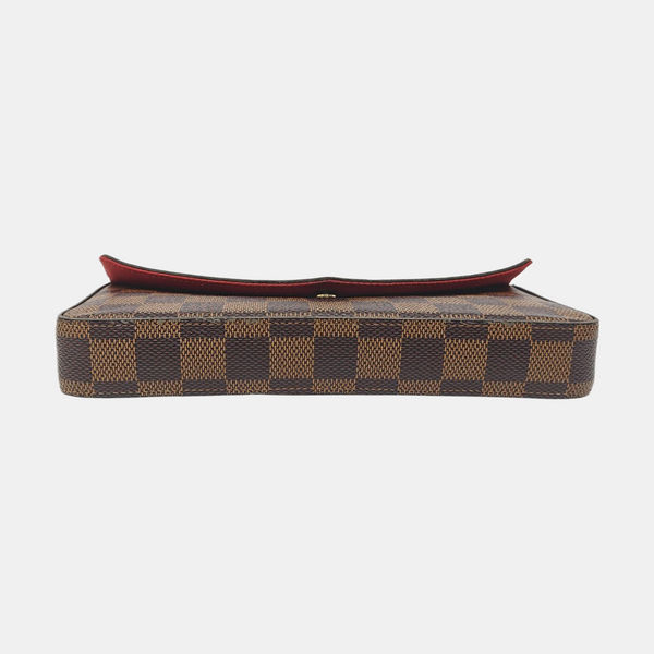 Authenticated pre-owned Félicie Damier Ebene Coated Canvas Brown - Shoulder Bag at Looply
