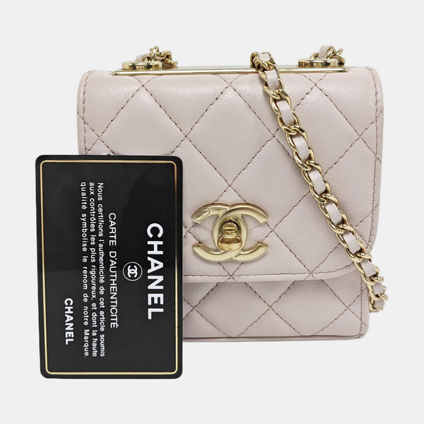 Authenticated pre-owned Trendy CC Quilted Lambskin Purple - Shoulder Bag at Looply