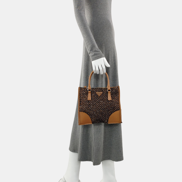 Fabric Tote Bag Brown