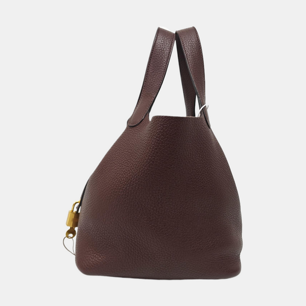 Authenticated pre-owned Picotin Lock Clemence Red - Top Handle Bag at Looply