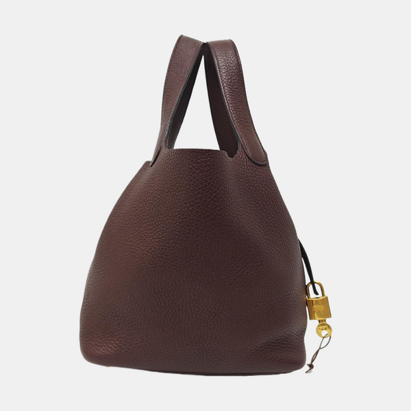 Authenticated pre-owned Picotin Lock Clemence Red - Top Handle Bag at Looply