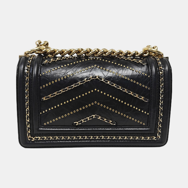 Authenticated pre-owned Boy Chanel Small Calfskin Black - Shoulder Bag at Looply