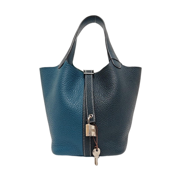 Authenticated pre-owned Picotin Lock 18 Clemence Multicolor - Top Handle Bag at Looply