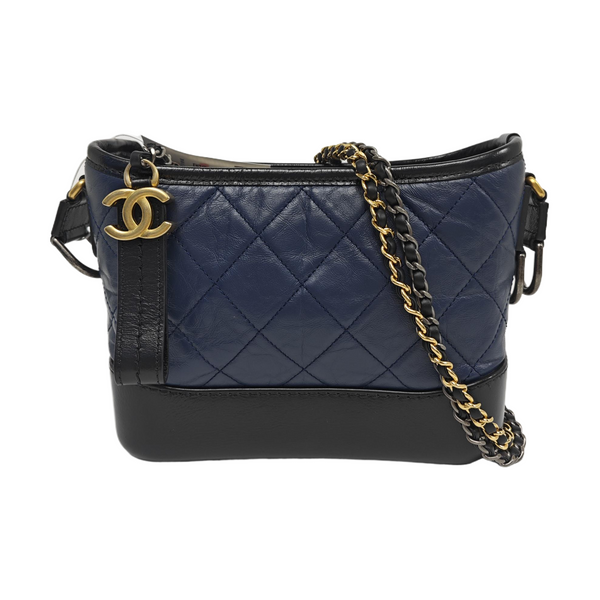 Authenticated pre-owned Gabrielle Quilted Calfskin Blue - Crossbody Bag at Looply