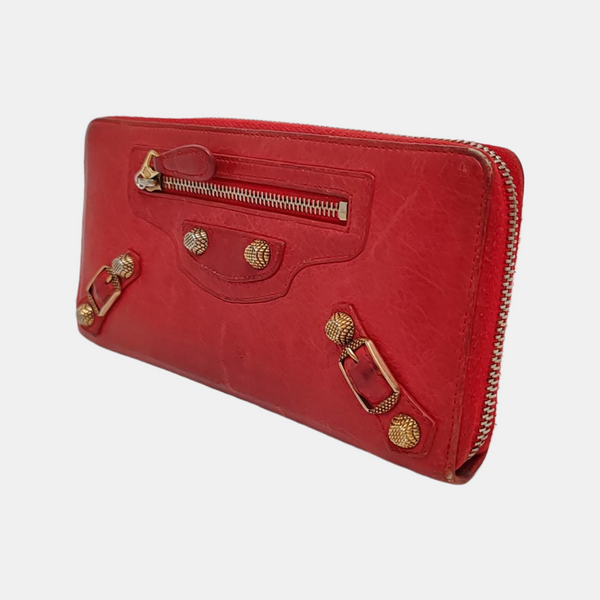 Authenticated pre-owned Classic City Lambskin Red Wallet - Wallet at Looply